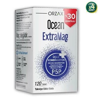 Ocean Extramag 120 Tablet 4lü (İlaç Kutusu Hediyeli)