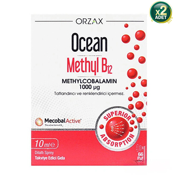 Ocean Methyl B12 1000 mcg Dilaltı Sprey 10 ml 2li