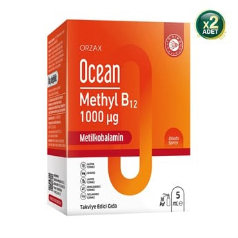 Ocean Methyl B12 1000 mcg Dilaltı Sprey 5 ml 2li