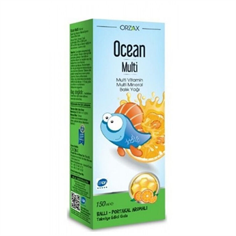 Ocean Multi Omega 3 Ballı Portakal Aromalı Balık Yağı 150 ml Şurup