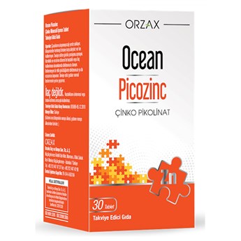 Orzax Ocean Picozinc Çinko Pikolinat 30 Kapsül - Aromasız