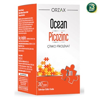 Ocean Picozinc Çinko Pikolinat 30 Tablet - 3 Adet (90 Tablet)