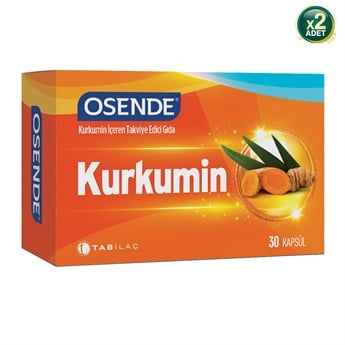 Osende Kurkumin Takviye Edici Gıda 30 Kapsül 2Lİ SET ( İlaç Kutulu Hediyeli)