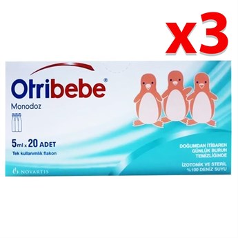 Otribebe Monodoz Serum Fizyolojik Damla 20x5ml | 3 Adet