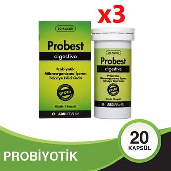 Probest Digestive Probiyotik 20 Kapsül 3 Kutu