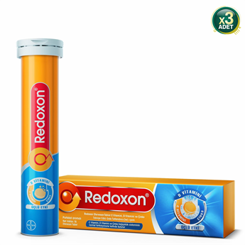 Redoxon Üçlü Etki 15+30 Efervesan Tablet I 1000 Mg C Vitamini, D Vitamini Ve Çinko Içeren Takviye Edici