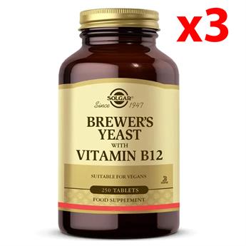 Solgar Brewers Yeast with Vitamin B 12 250 Tablet 3 Adet