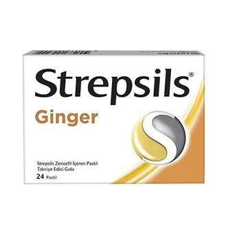Strepsils Şekersiz Çilek Aromalı 24lü Pastil + Strepsils Ginger Zencefil 24 Pastil + Strepsils Herbal Ekinezya 16 Pastil 