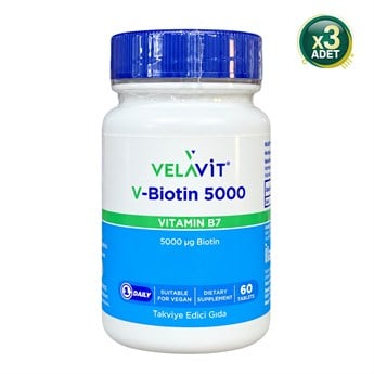 Velavit V-Biotin 5000 Mg 60 Tablet 3 Adet