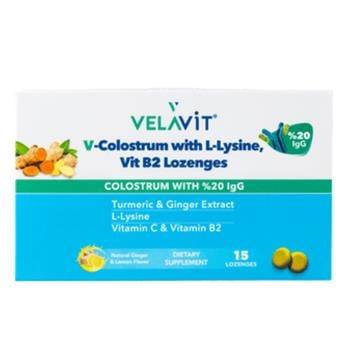 Velavit V-Colostrum with L-Lysine 15'li Pastil