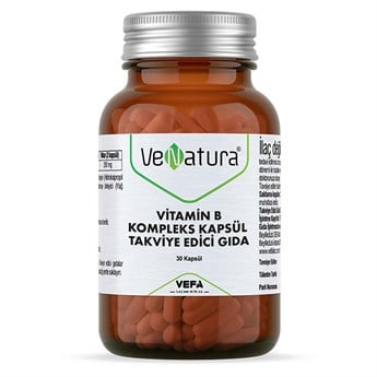 Venatura Vitamin B Kompleks 30 Kapsül (İlaç Kutusu Hediyeli)
