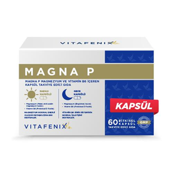 Vitafenix Magna P Magnezyum Ve Vitamin B6 İçeren Takviye 60 Kapsül
