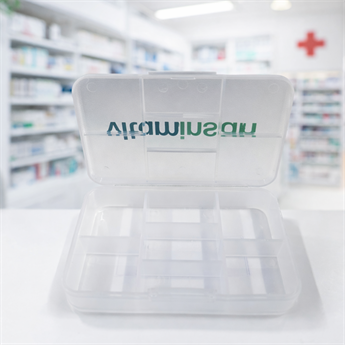 Vitaminsan Baskılı 7 Bölmeli İlaç Saklama Kutusu
