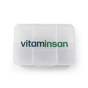 Vitaminsan Baskılı 7 Bölmeli İlaç Saklama Kutusu