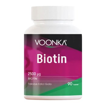 Voonka Biotin İçerikli Takviye Edici Gıda 2500 mg 90 Tablet