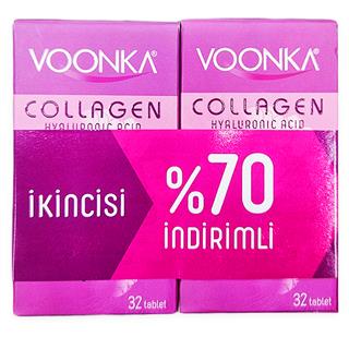 Voonka Collagen Hyaluronic Acid 32 Tablet 2'li Kofre