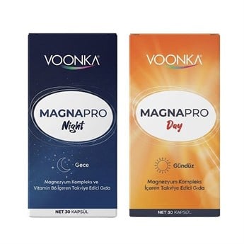 Voonka Magnapro 2'li Set Day ve Nıght Magnezyum Kompleks 60 Kapsul