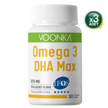 Voonka Omega-3 DHA Max 1275 mg 30 Kapsül 3 Kutu