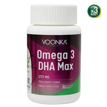Voonka Omega-3 DHA Max 1275 mg 30 Kapsül 3 Kutu