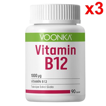 Vonka Voonka Vitamin B12 Içeren 90 Tablet - 3 Adet (270 Tablet)