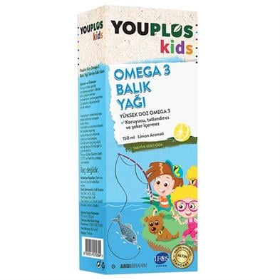 YouPlus Kids Omega 3 Balık Yağı 150 ml