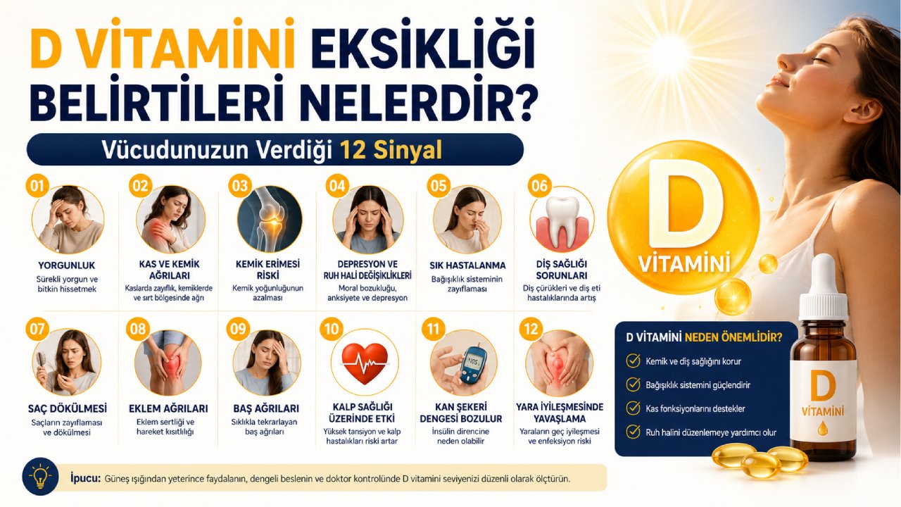 D Vitamini Eksikliği Belirtileri Nelerdir? Vücudunuzun Verdiği 12 Sinyal