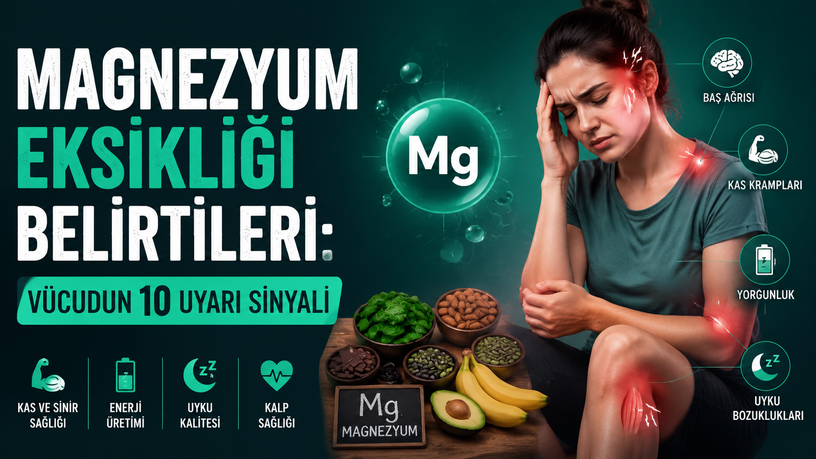 Magnezyum Eksikliği Belirtileri: Vücudun 10 Uyarı Sinyali