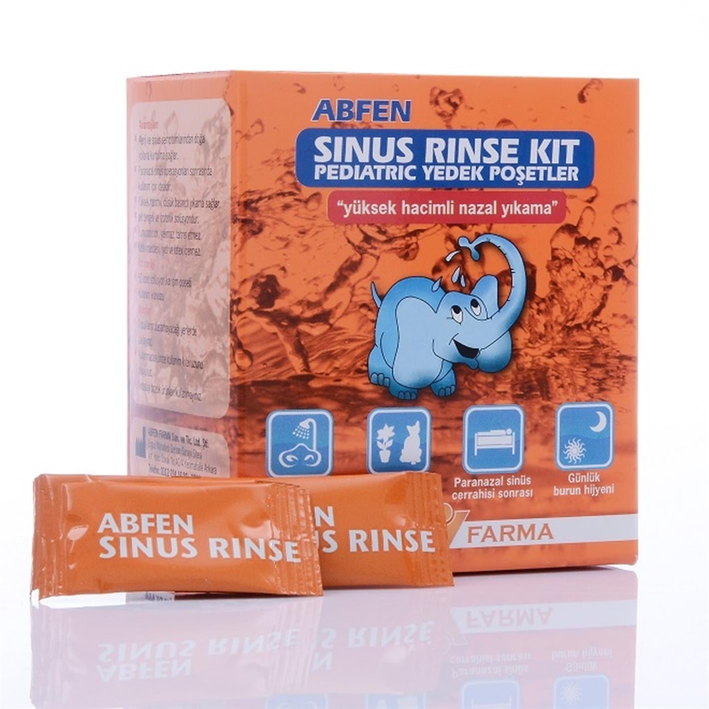 Abfen Sinus Rinse Kit Pediatric 50 Yedek Poşet (turuncu küçük)