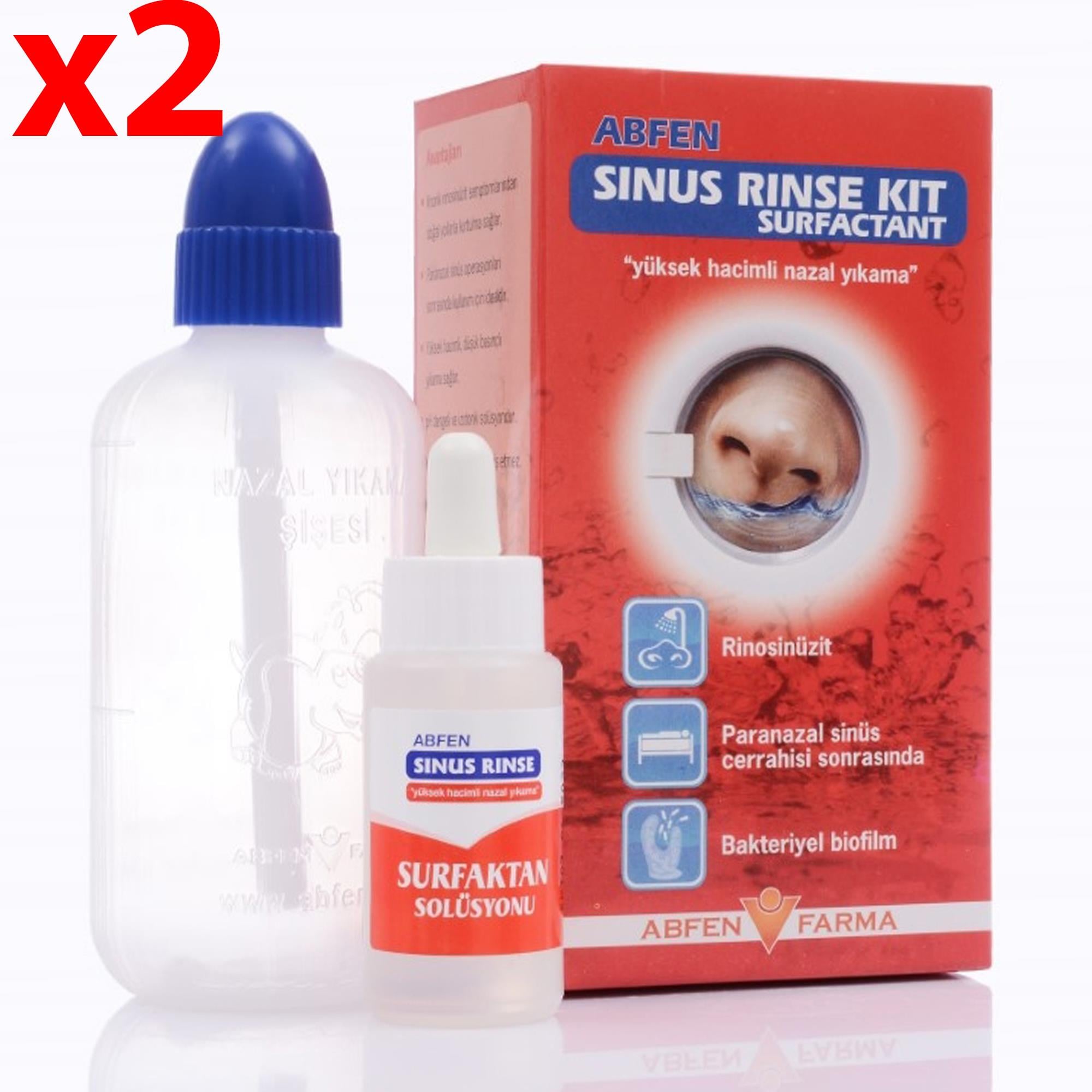Abfen Sinus Rinse Surfactant (kırmızı) 2 Adet
