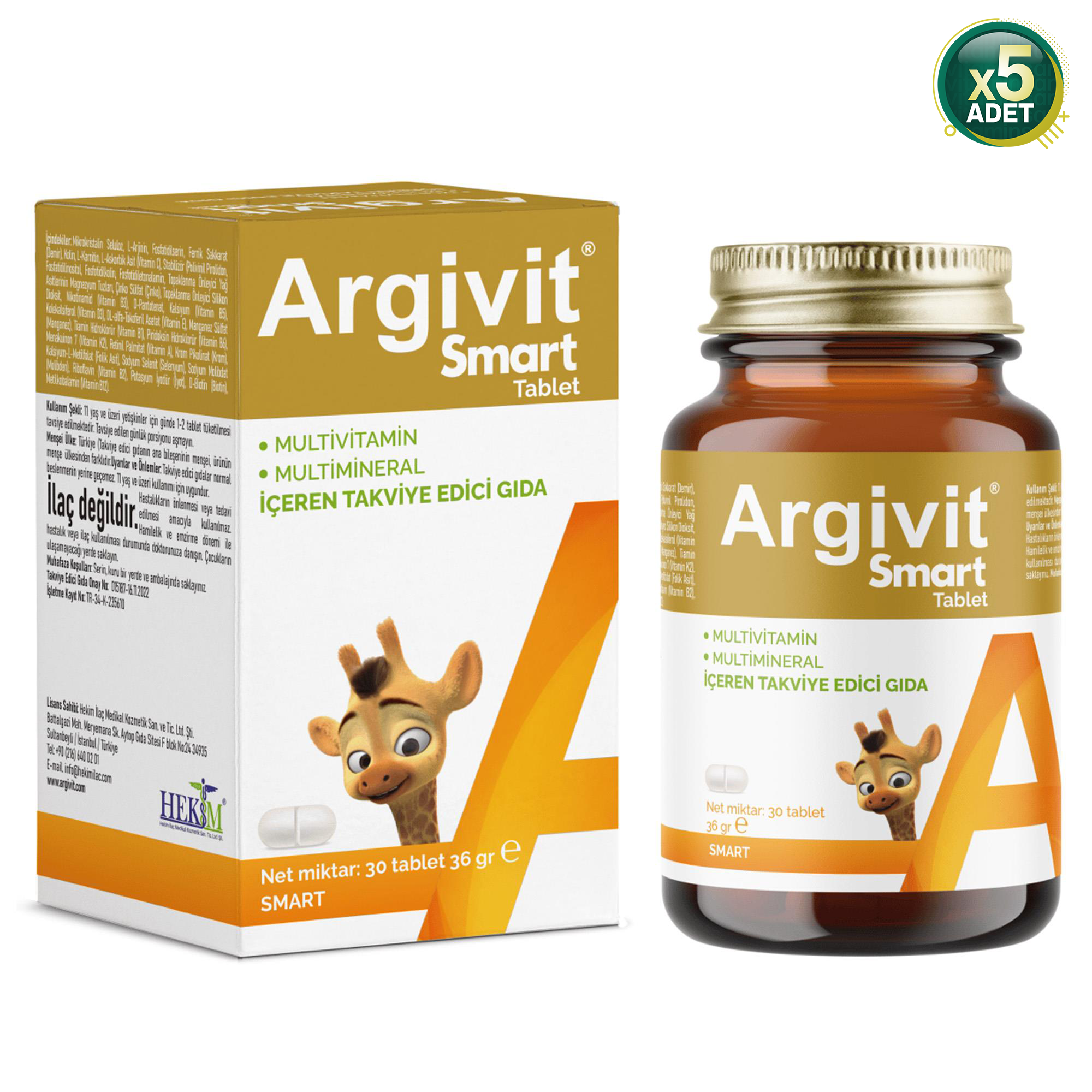 Argivit Smart 30 Tablet 5 Adet
