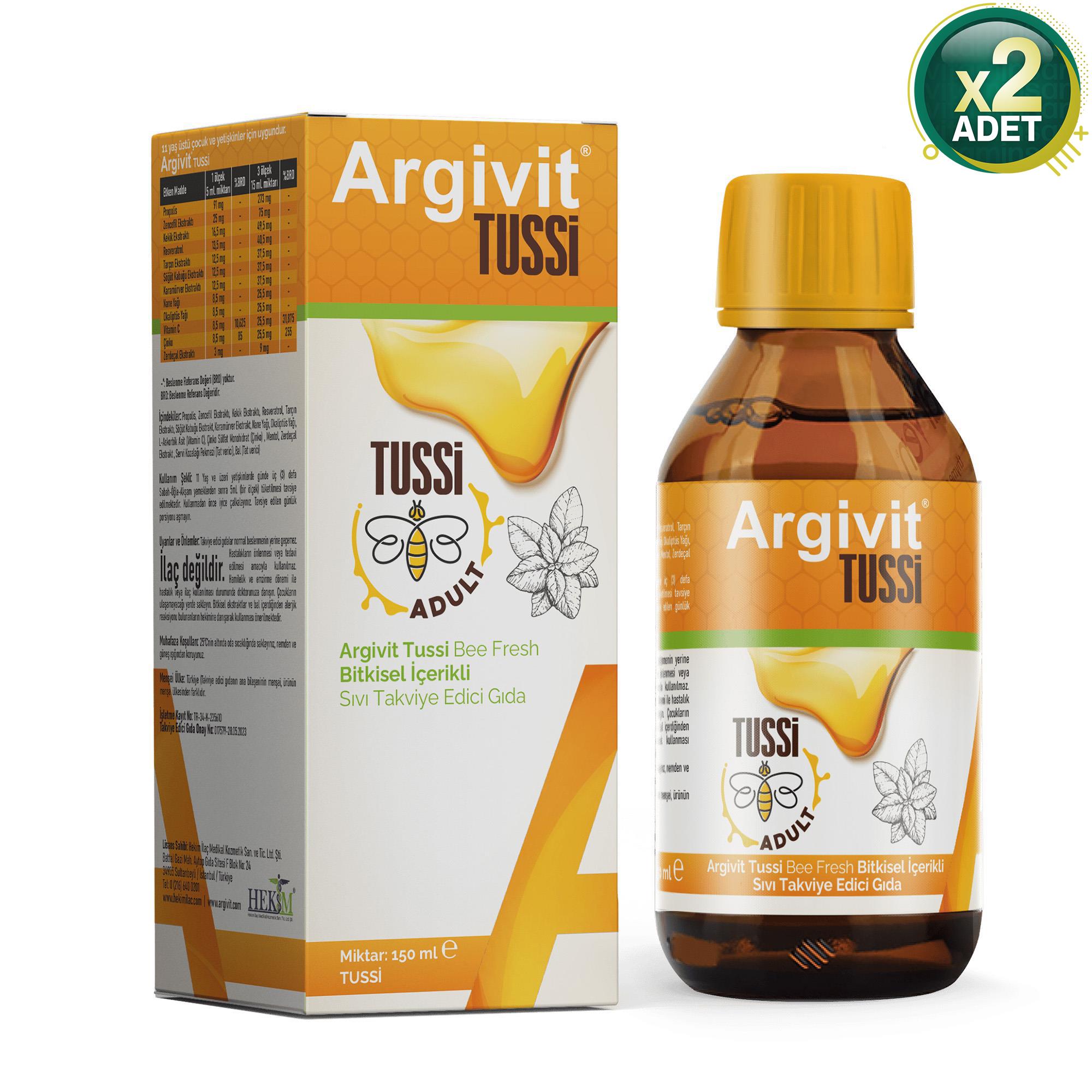 Argivit Tussi Adult 150 ml 2 Adet
