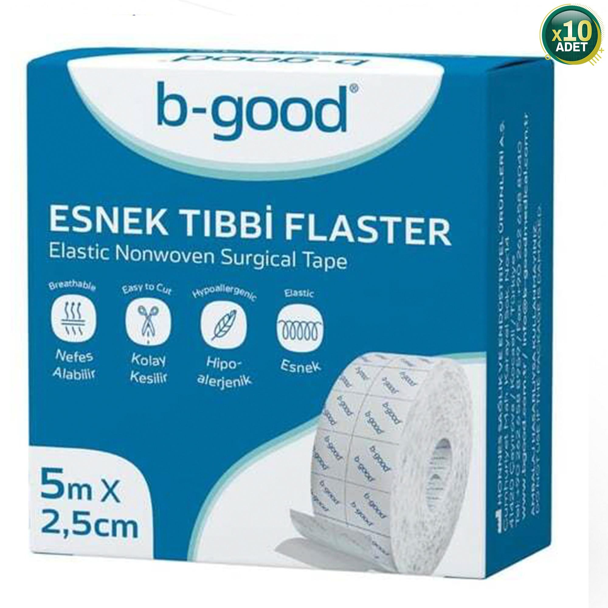 B-Good Fix 5m x 2.5cm Esnek Tıbbi Flaster 10 Adet