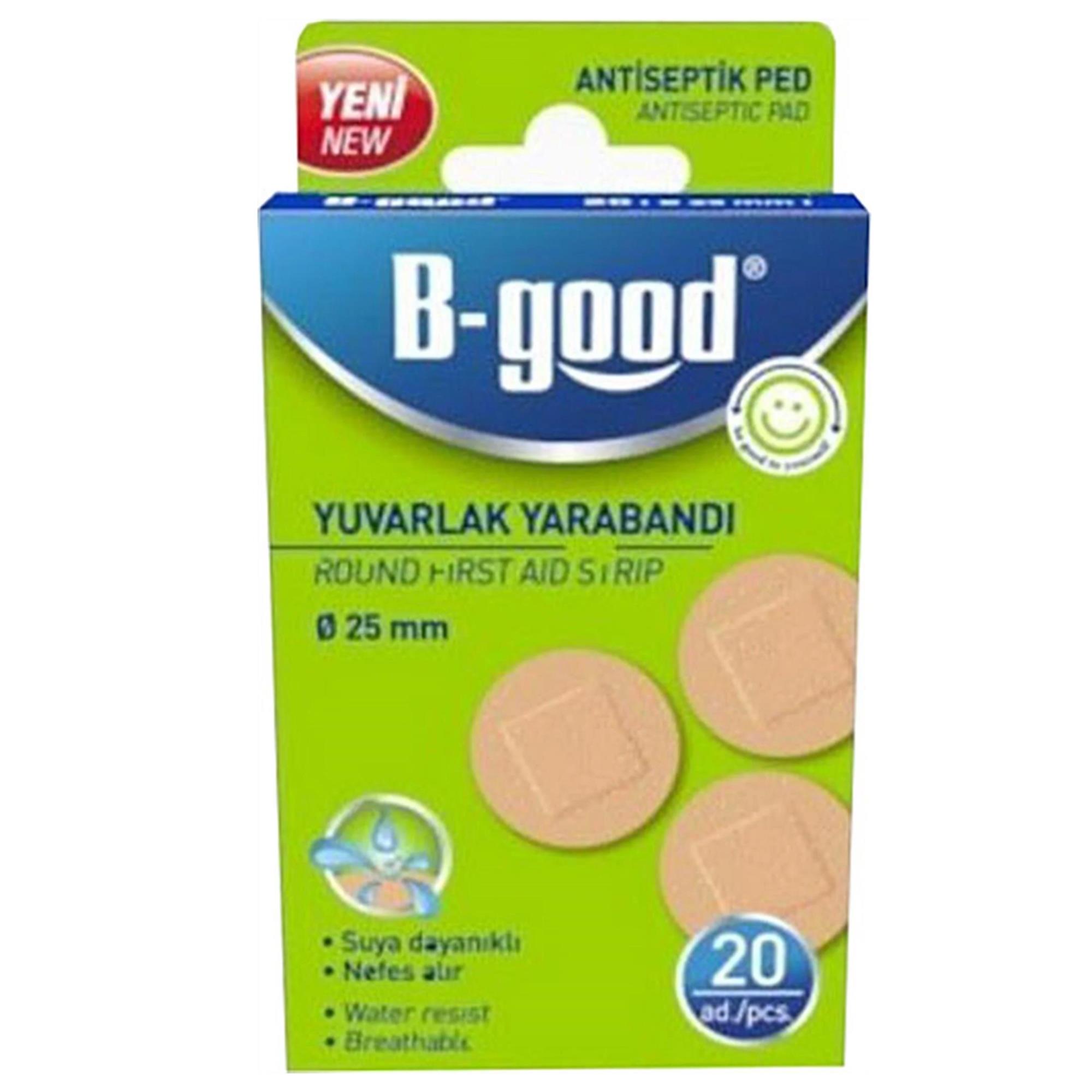 B-Good Suya Dayanıklı 25 mm 20'li Yuvarlak Yara Bandı