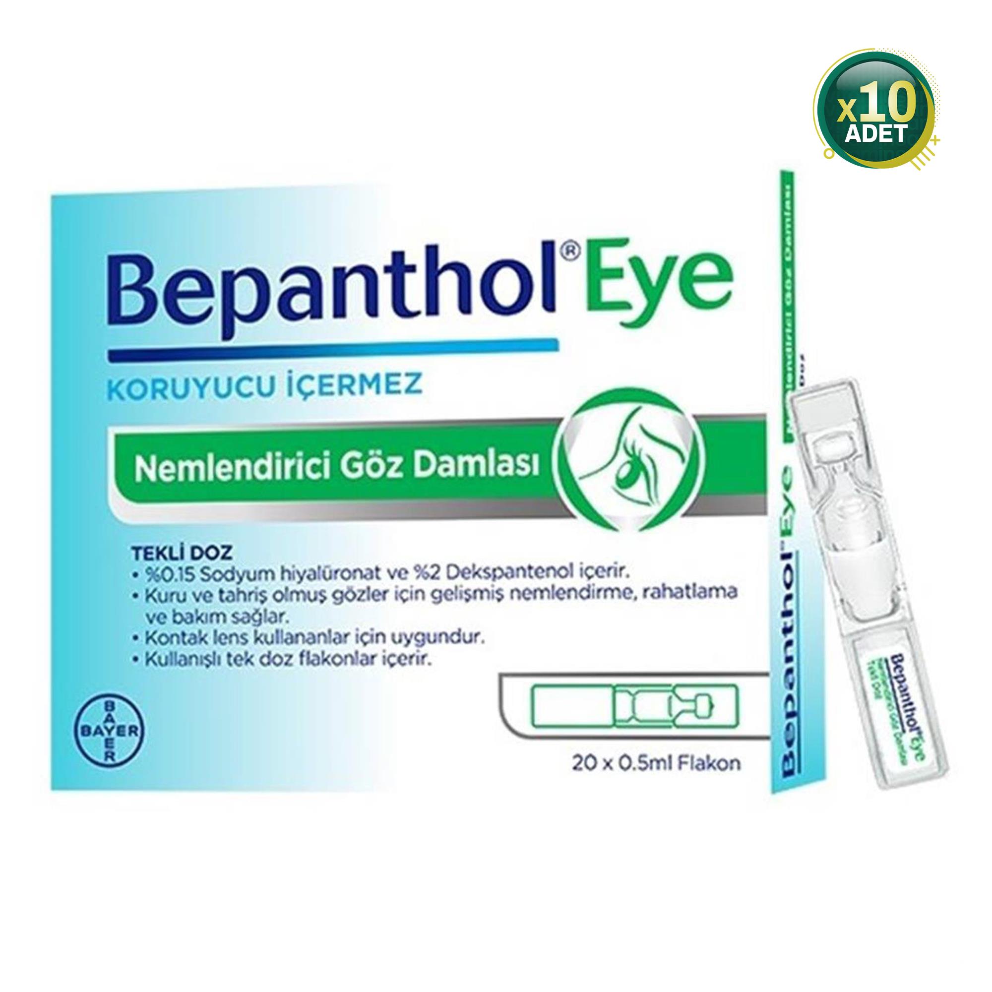 Bepanthol Eye Göz Damlası 0 5 ml x 20 Flakon 10 Adet