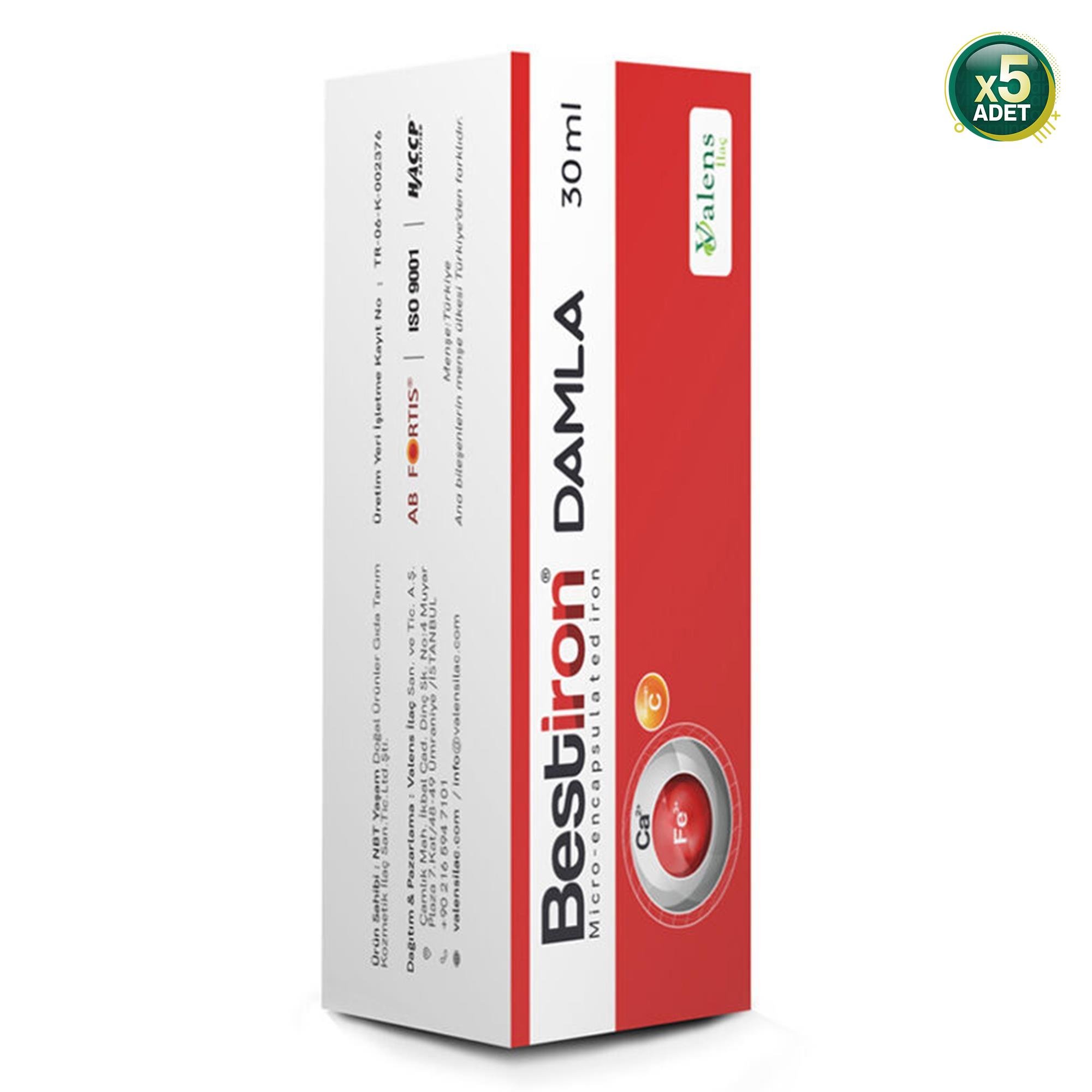 Bestiron Bestiron Damla Demir ve Vitamin C 30 ml (5 ADET)