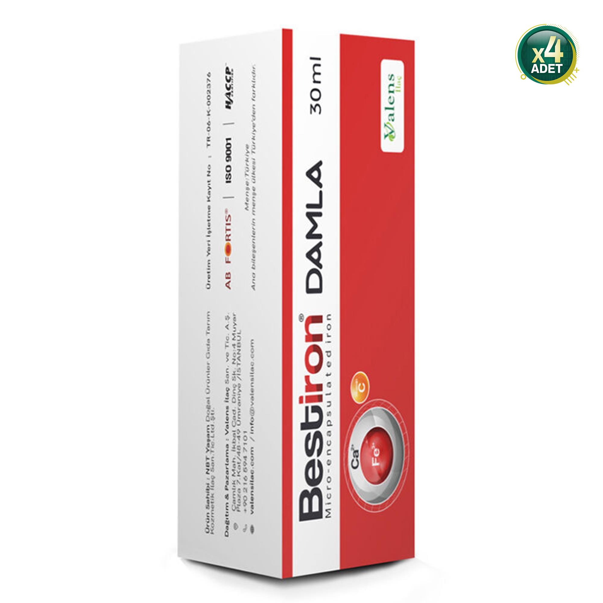 Bestiron Bestiron Damla Demir ve Vitamin C 30 ml (4 ADET)