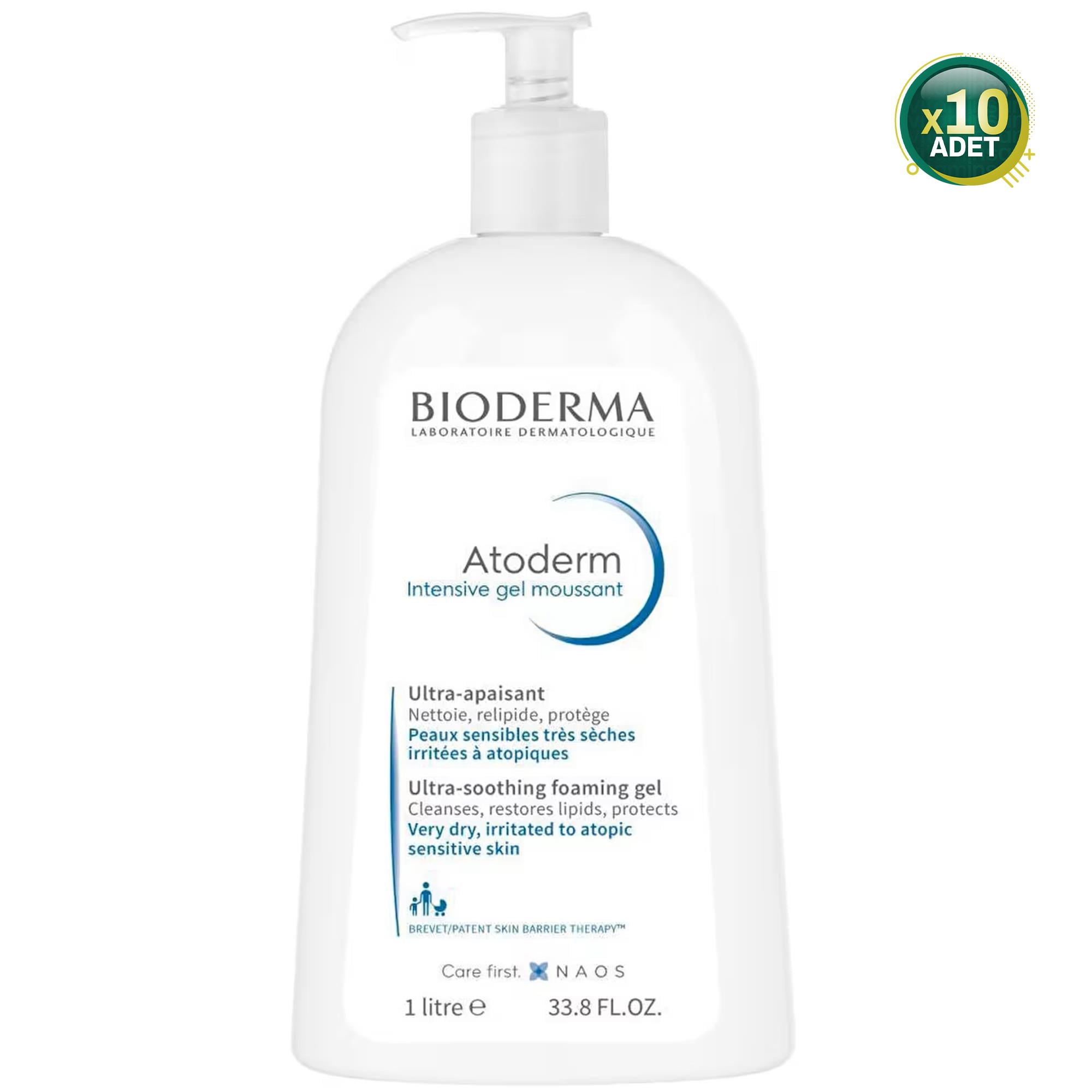 Bioderma Atoderm Intensive Foaming Gel 1 Lt 10 Adet 