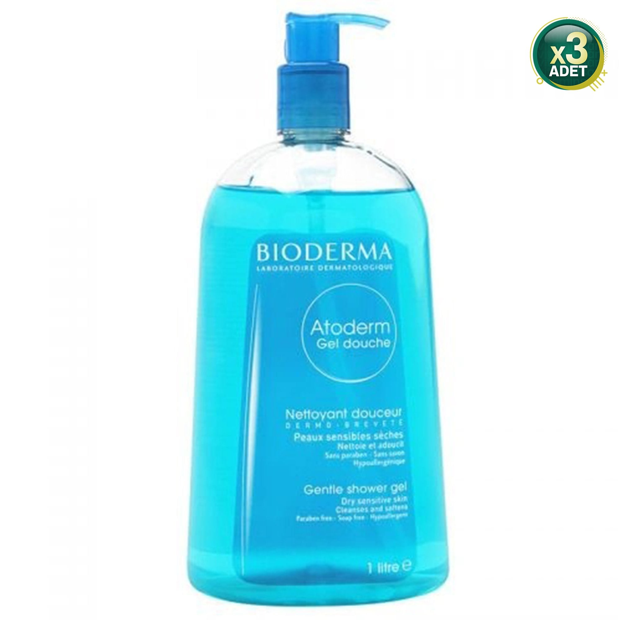 Bioderma Atoderm Shower Gel 1 Lt 3 Adet