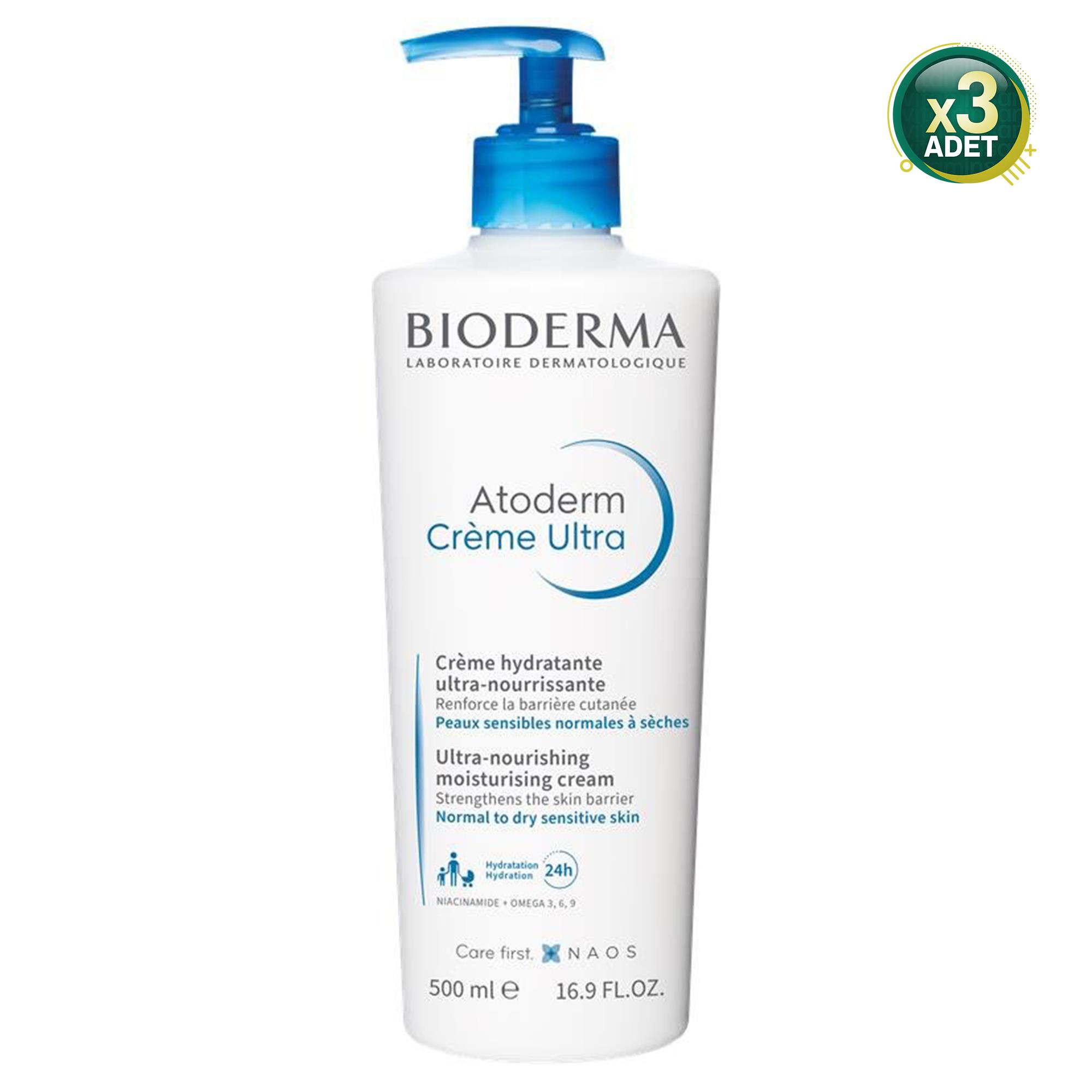 Bioderma Atoderm Ultra Nemlendirici Krem 500 ml 3 Adet
