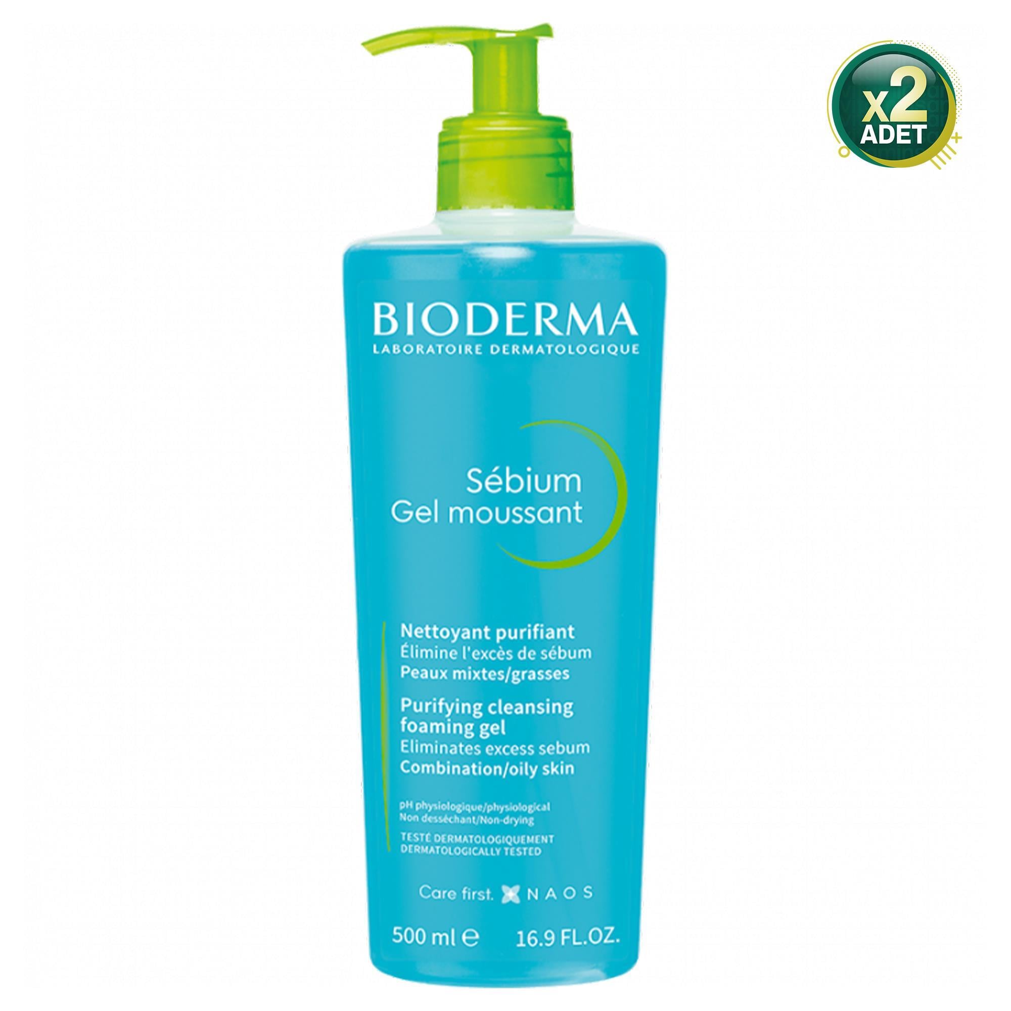 Bioderma Sebium Foaming Gel Sivilce Karşıtı Yüz Temizleme Jeli 500 ml 2 Adet