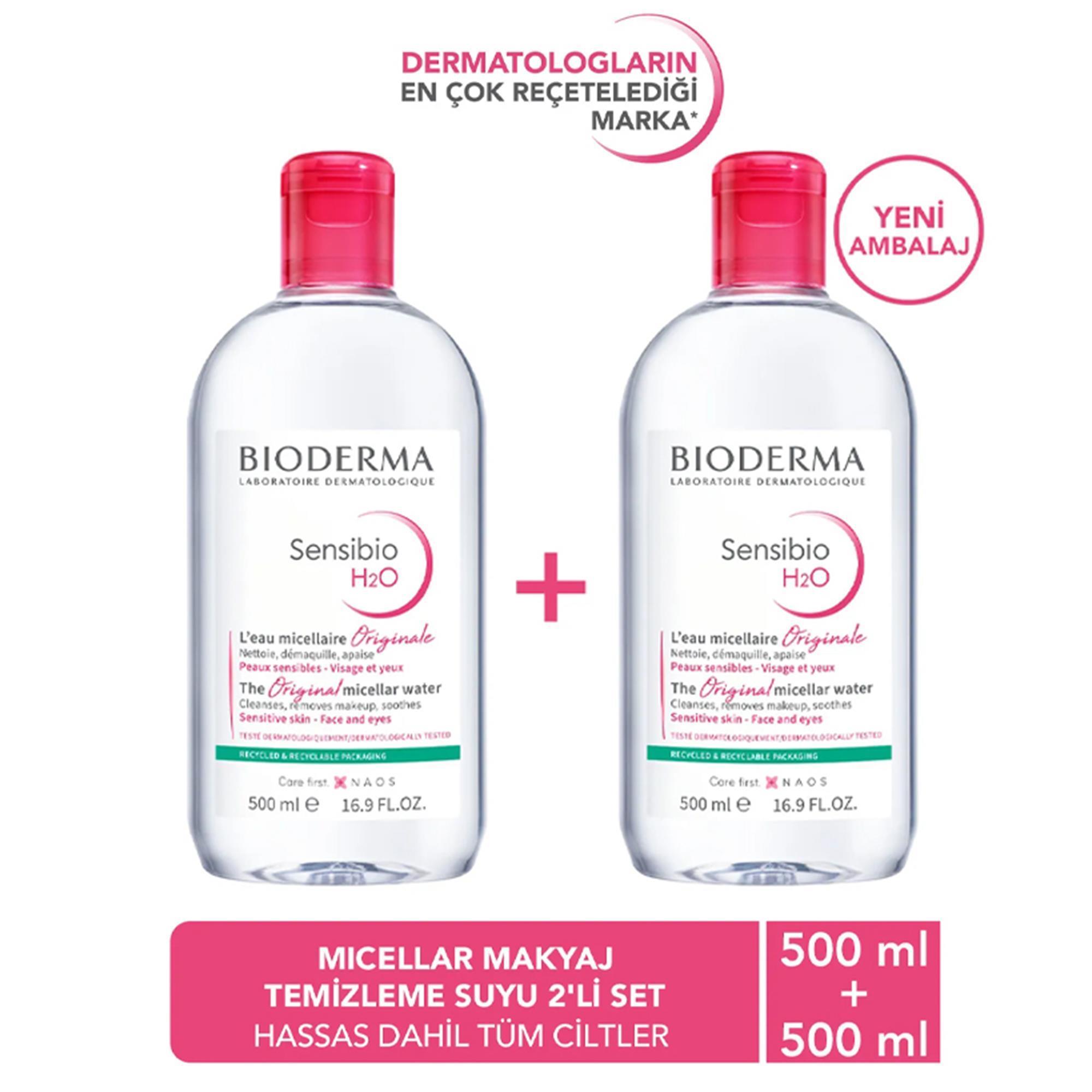 Bioderma Sensibio H2O 500 ml 2 Adet Yüz Temizleme Suyu