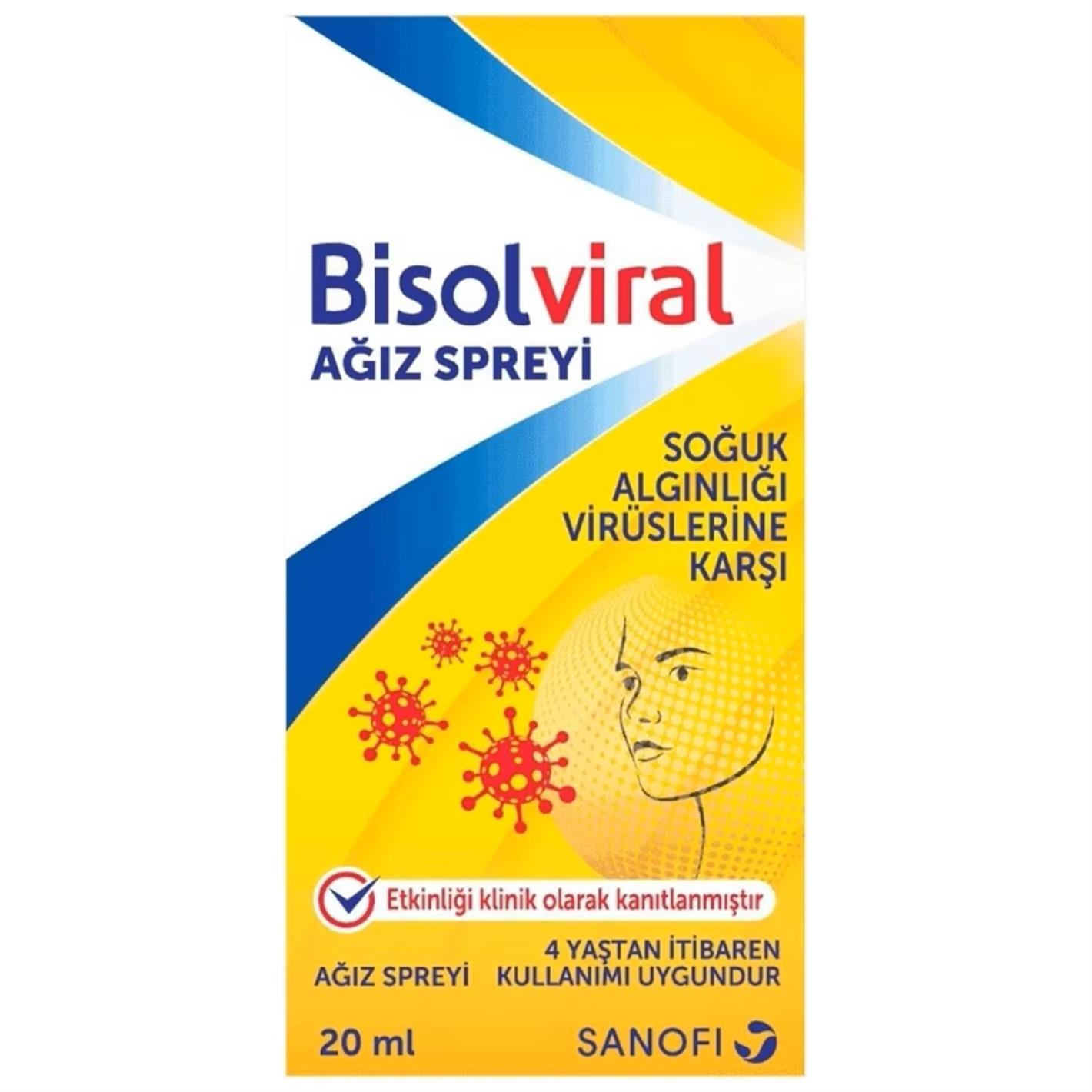Bisolviral Soğuk Algınlığı Virüslerine Karşı Ağız Spreyi 20 ml