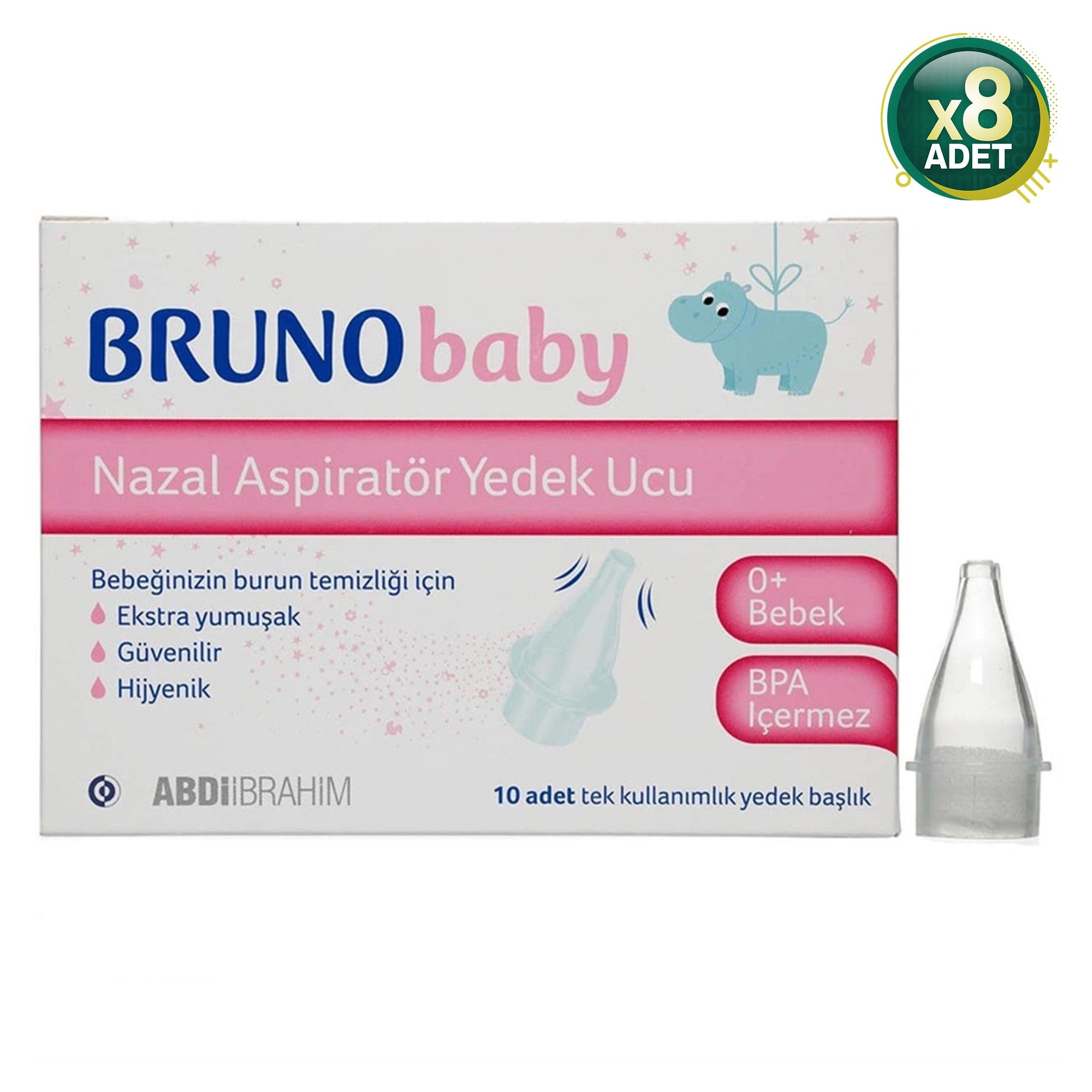 Bruno Baby 10'lu 8 Paket Nazal Aspiratör Yedek Uç