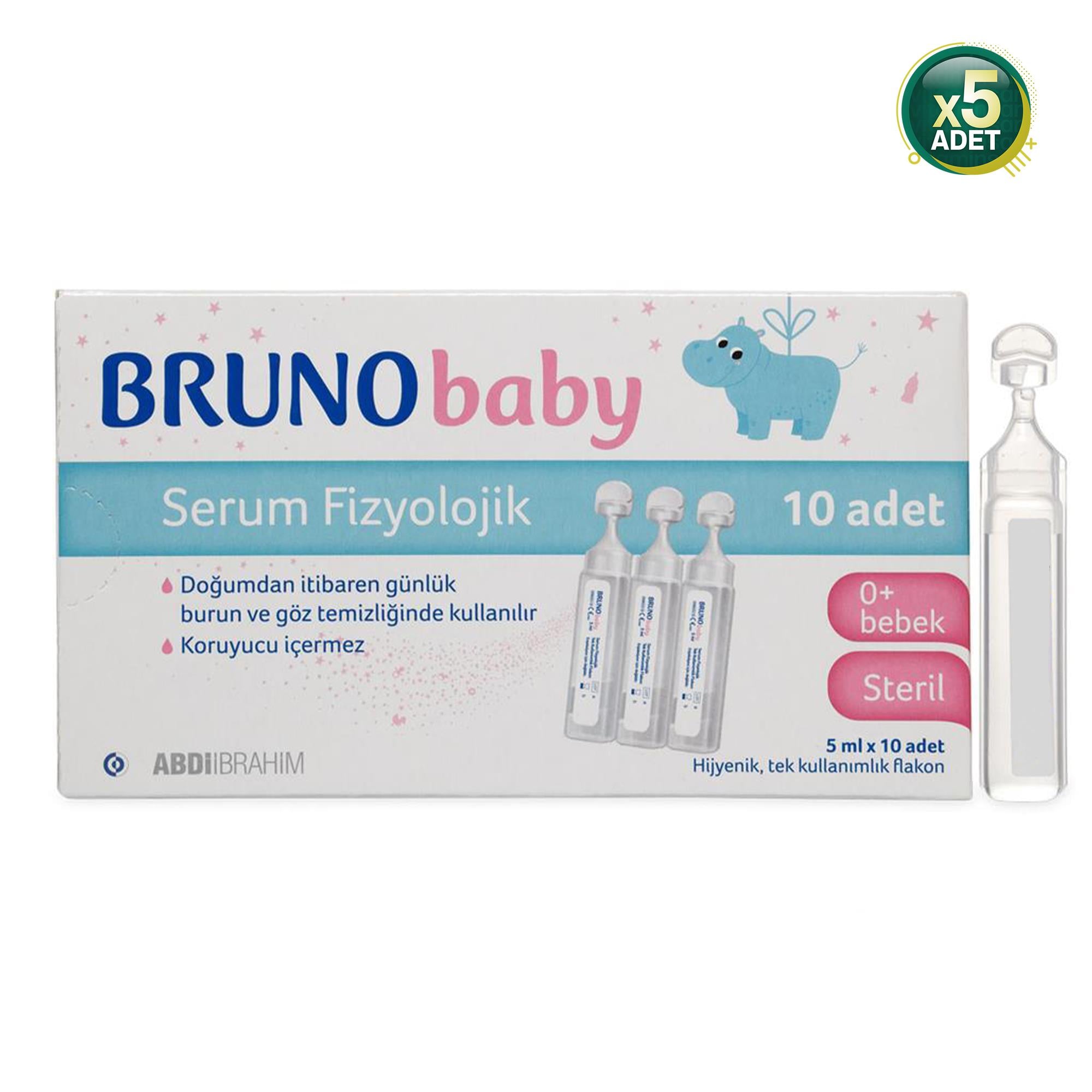 Bruno Baby 5 ml 10'lu Flakon Serum Fizyolojik 5 Adet