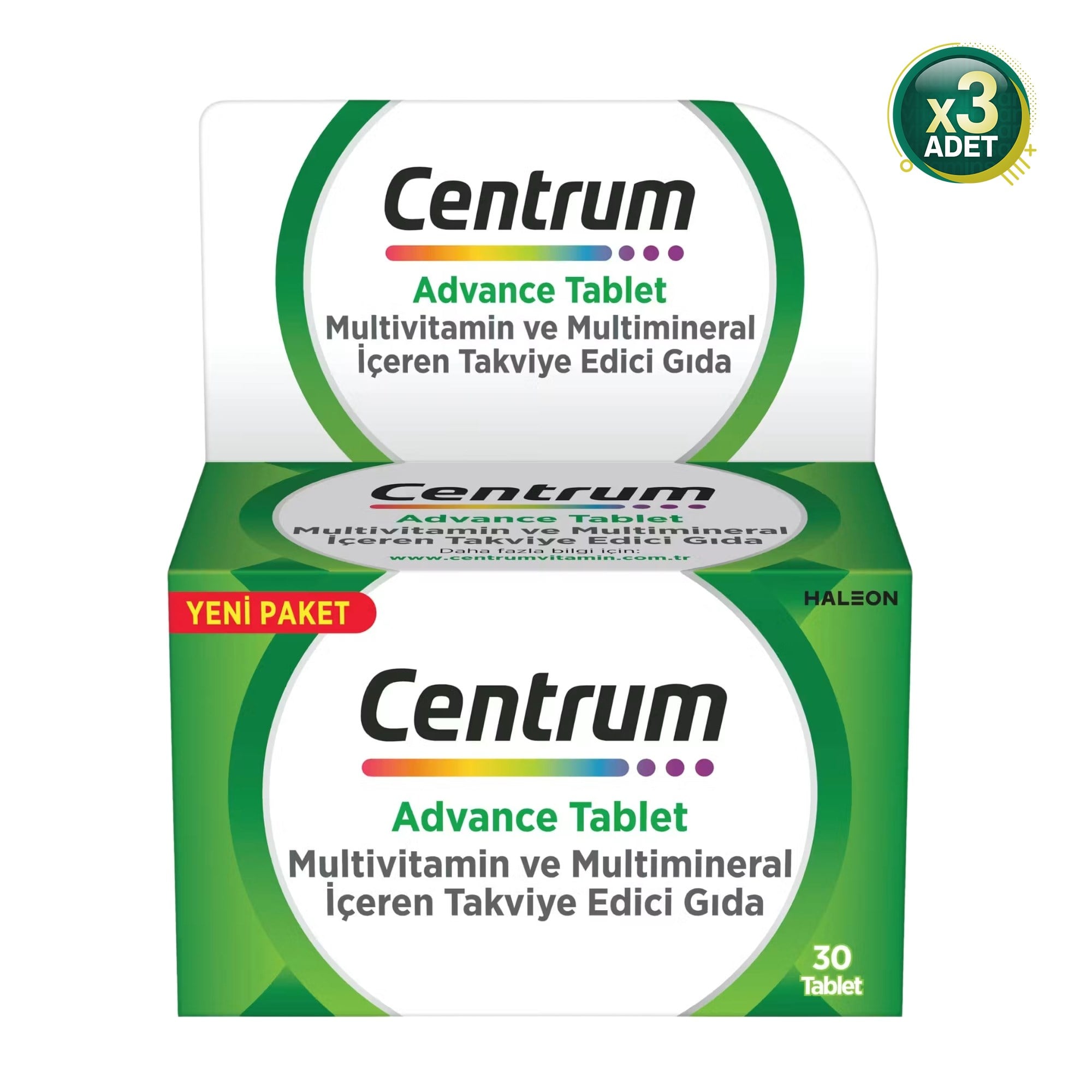 Centrum Advance Multivitamin 30 Tablet 3 Adet