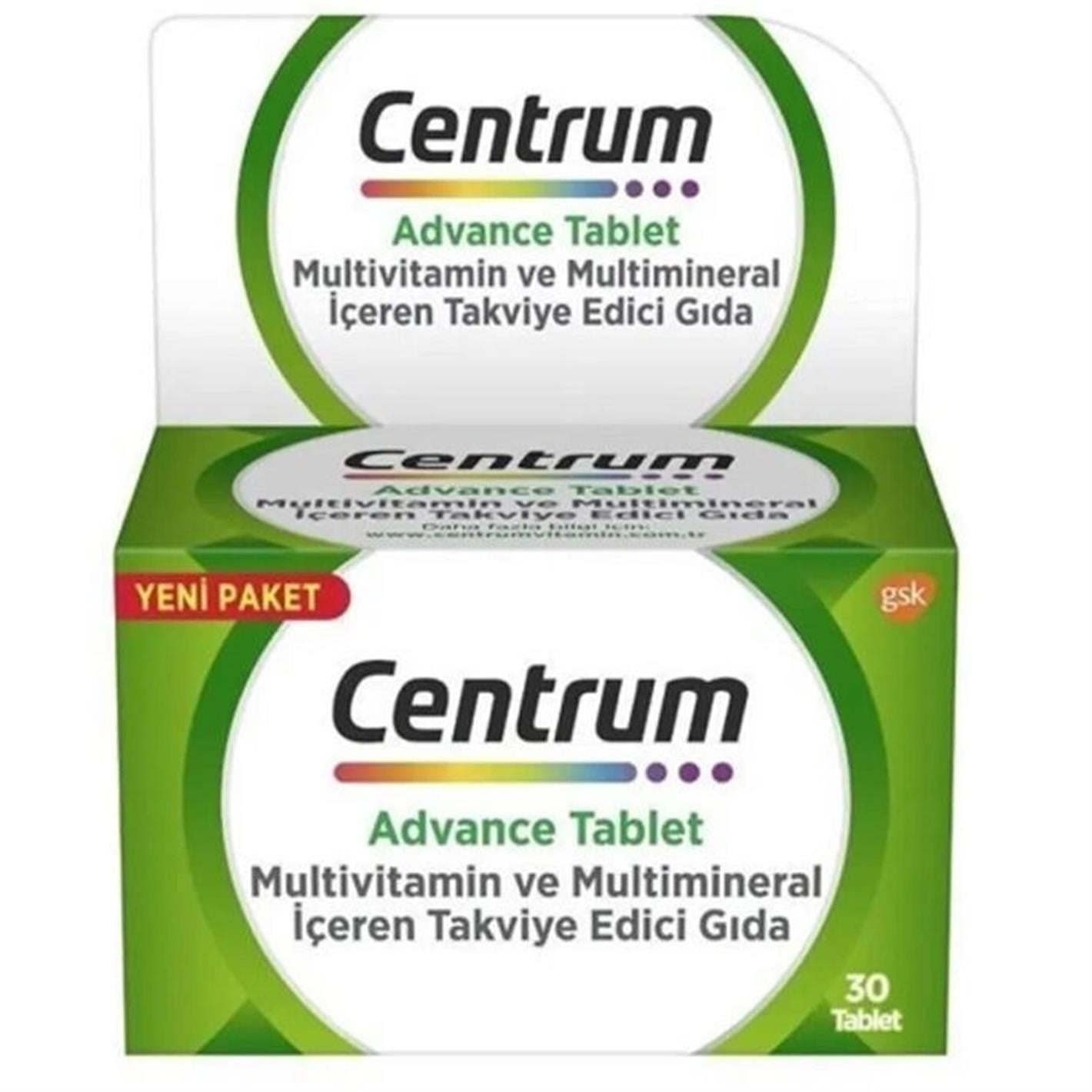 Centrum Advance Multivitamin ve Multimineral 30 Tablet