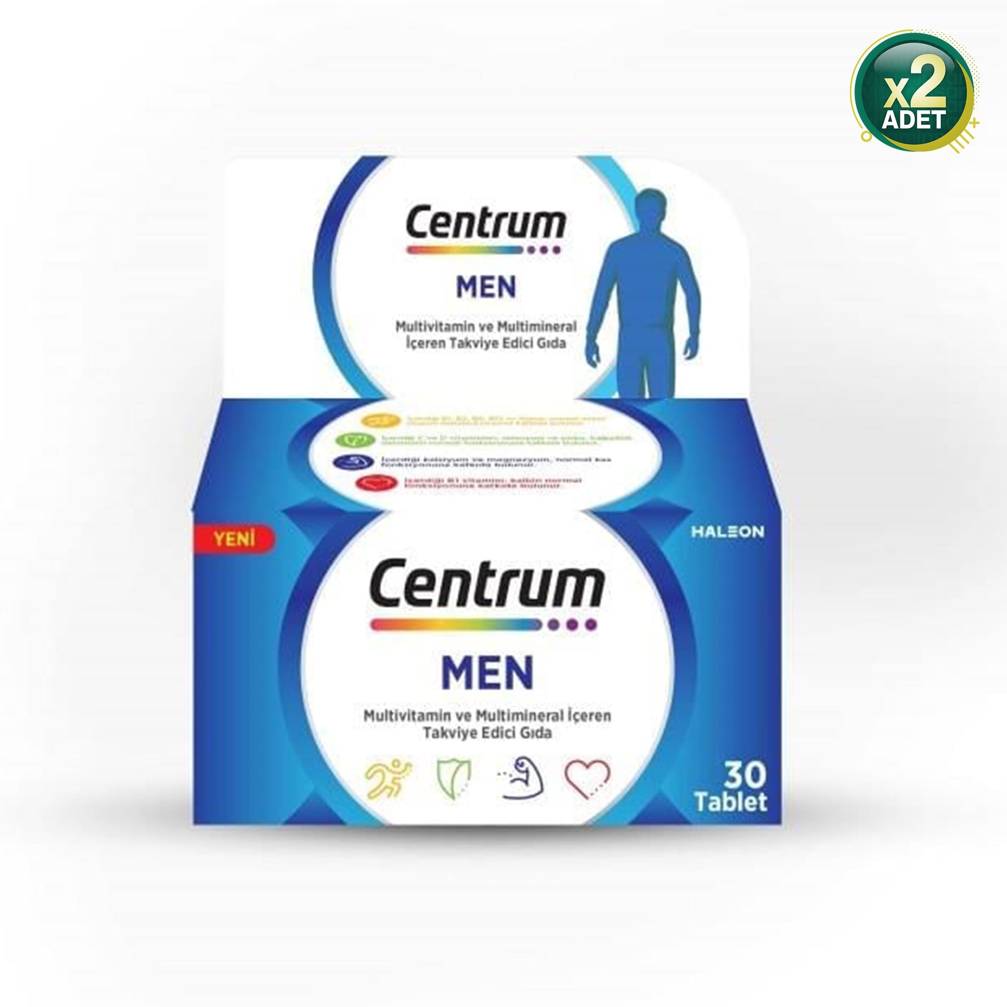 Centrum Men Multivitamin ve Multimineral 30 Tablet - 2 Adet