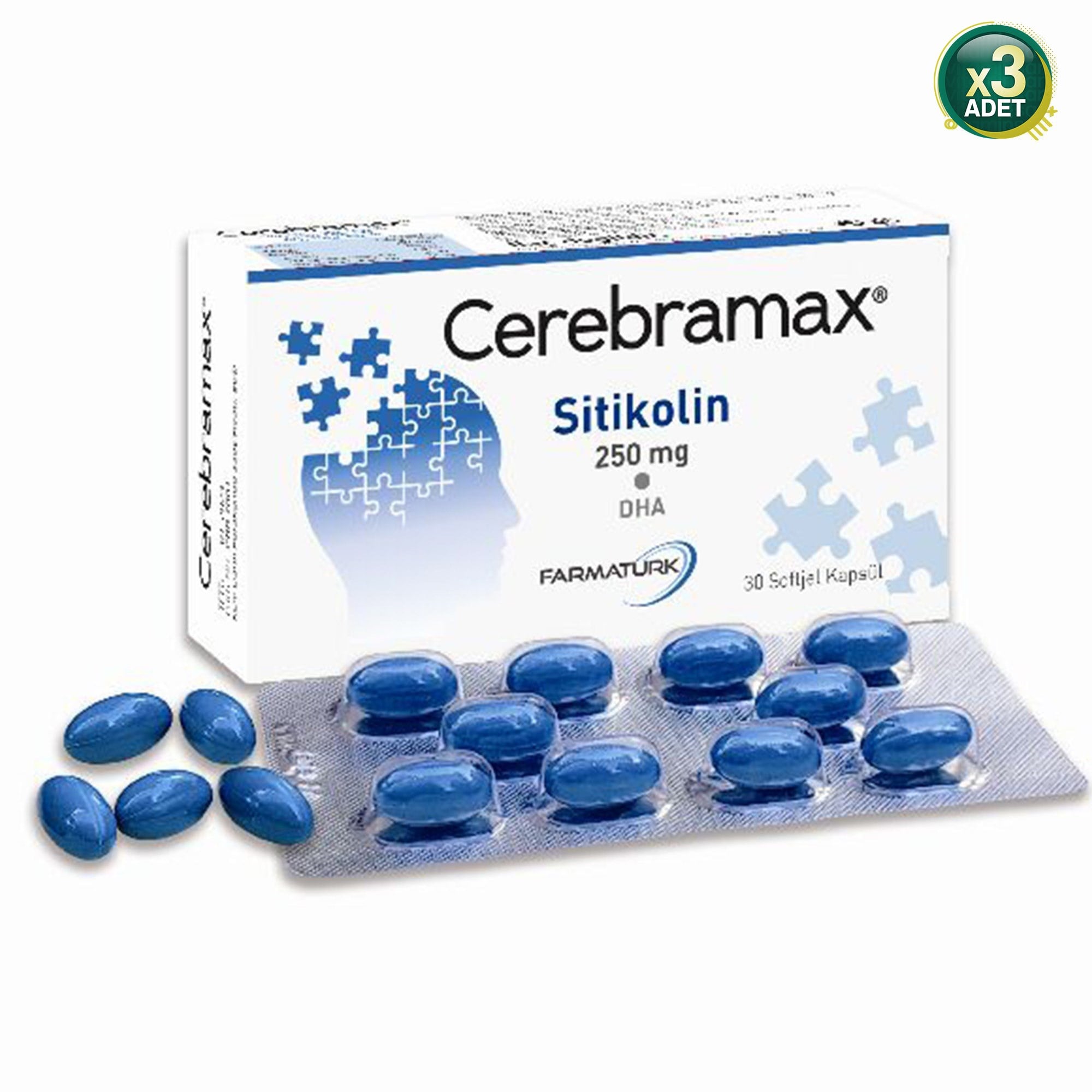 Cerebramax 30 Kapsül 3 Adet