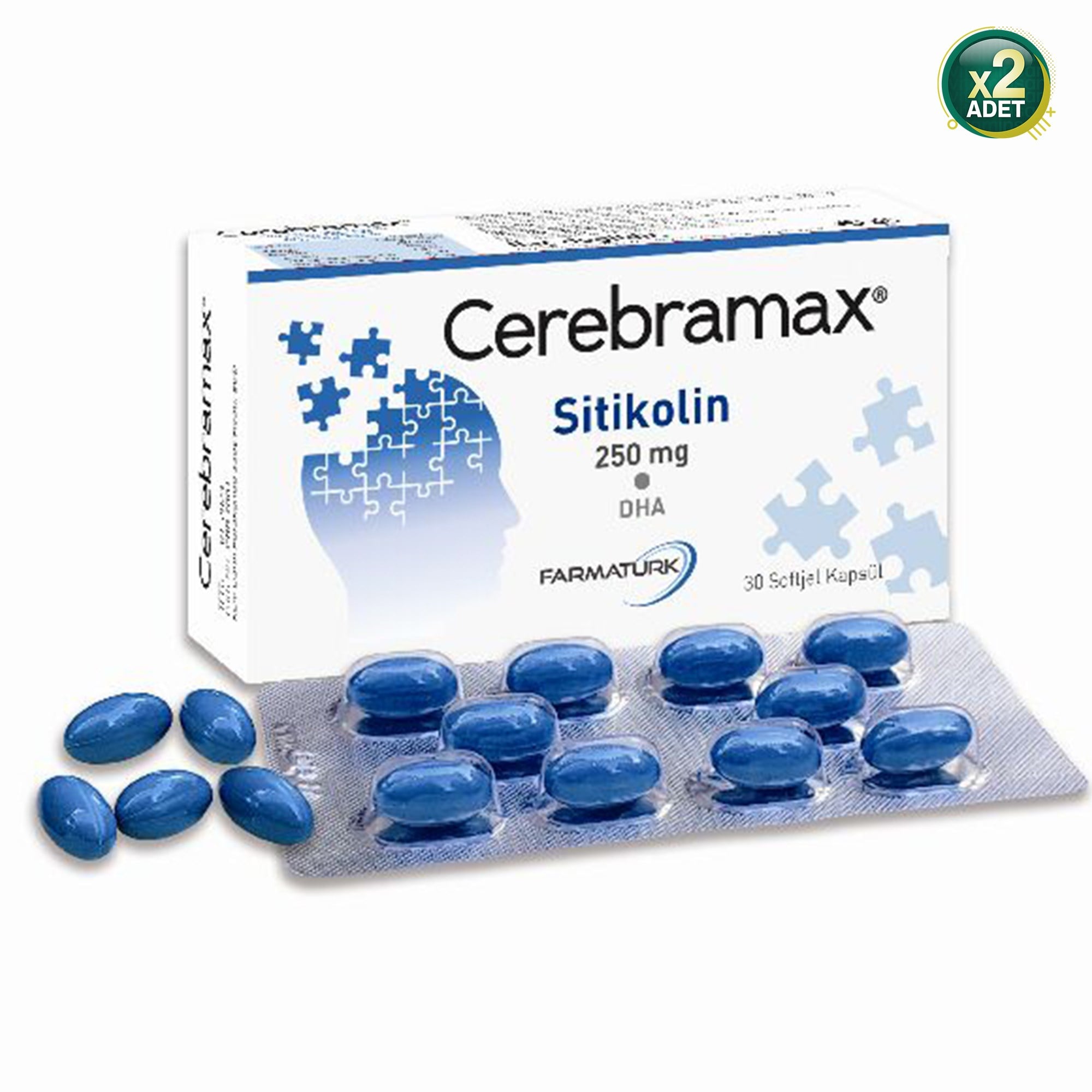 Cerebramax Sitikolin Balık Yağı 30 Kapsül 2 Adet