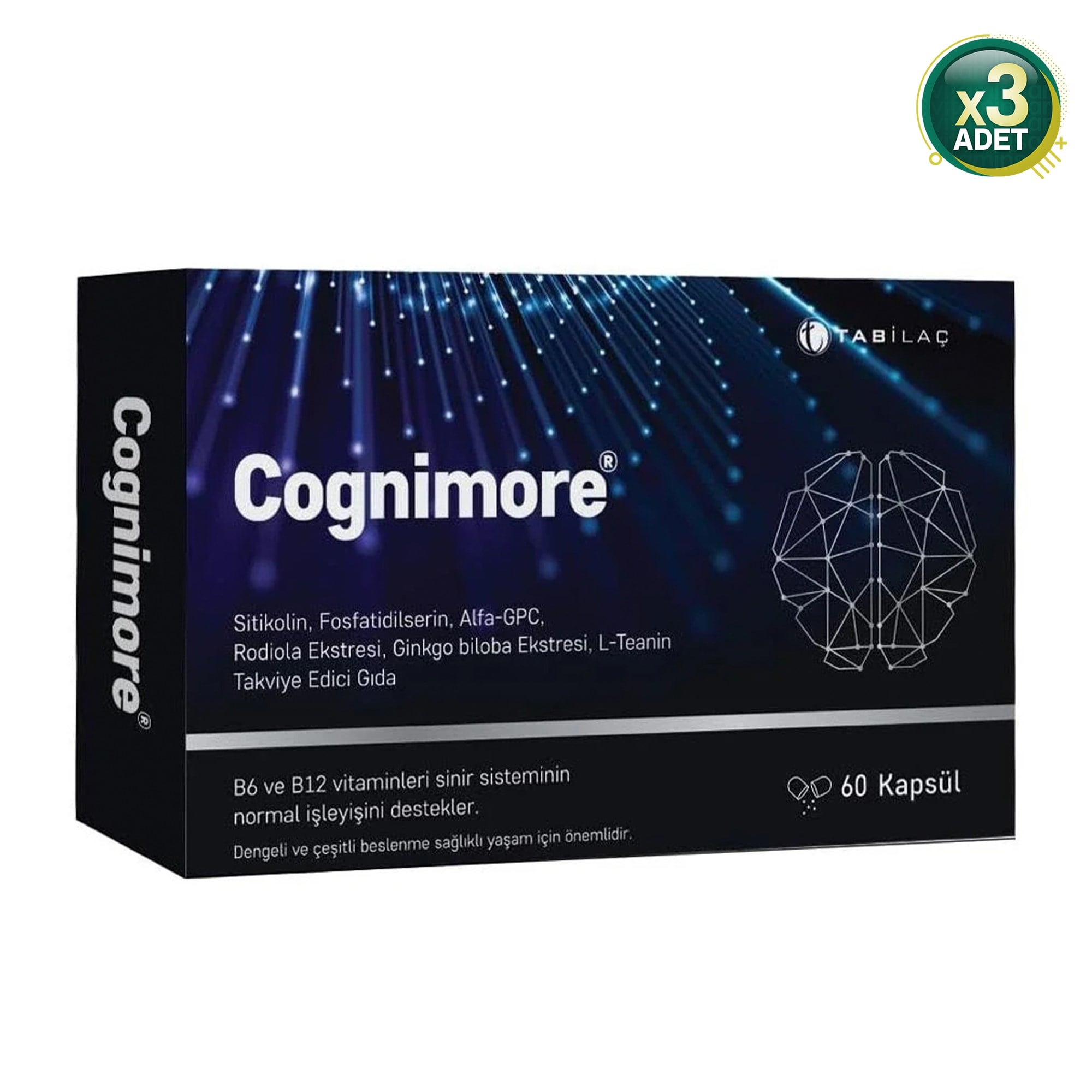 Cognimore 60 Kapsül 3 Adet